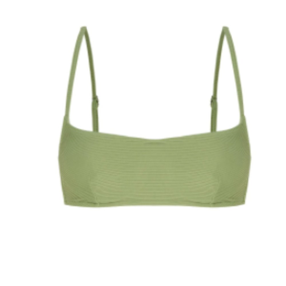 Zulu and Zephyr Signature Bralette in Tallow Green